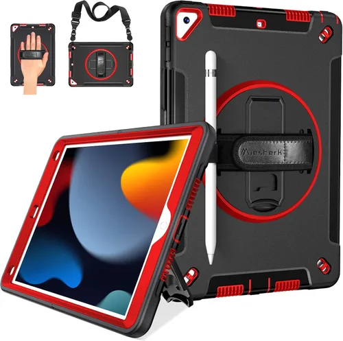 Vista 9 de Miesherk Funda para iPad 10.2, iPad 9/8/7ª generación, a prueba de golpes, negro