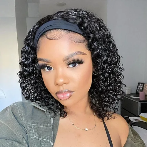Vista 16 de AISI Cyrly - Peluca de cabello humano estilo Bob de 1800 % de densidad, sin pegamento, con cierre de encaje HD de 5 x 5, pelucas rizadas de cabello