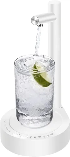Vista 11 de Dispensador de agua de escritorio para botella de 5 galones, bomba de agua eléctrica portátil pequeña para jarra de 5 galones para el hogar, Azul