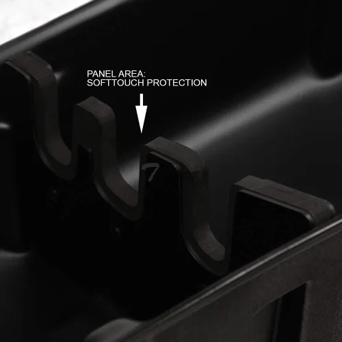 Vista 7 de Caja de cambios negra para debajo del asiento, caja organizadora de carga compatible con Ford 150 Supercrew 15-22 / 17-22 F250 F350 F450 F550