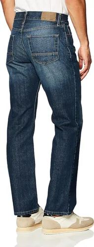 Vista 3 de Nautica Traditional Collection - Pantalón de mezclilla para hombre, ajuste relajado.