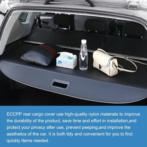 Vista 7 de ECCPP Cubierta de carga retráctil para maletero de automóvil, cubierta de seguridad para maletero 2015-2019, compatible con Toyota Land Cruiser