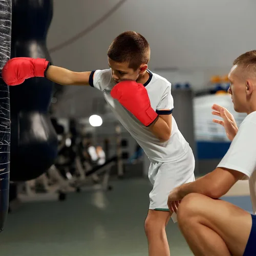 Vista 2 de 2 pares de guantes de boxeo para hombres y mujeres, guantes de entrenamiento de boxeo adecuados para principiantes y niños, juego profesional
