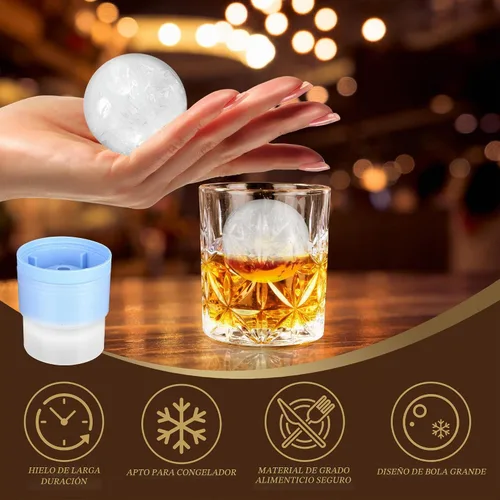 Vista 3 de Juego de vasos de whisky de 6 a 10 onzas con patrones mixtos de cristal, 3 estilos únicos con 6 moldes de bolas de hielo (2 pulgadas) para cócteles