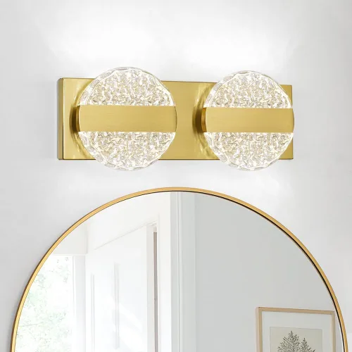 Vista 14 de Lámpara de tocador de baño moderna de cromo de 4 luces, elegantes accesorios de iluminación de baño de LED de cromo sobre espejo, accesorios