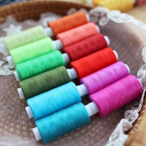 Vista 9 de 72 hilos para coser, 36 colores surtidos de hilo de coser con 36 bobinas preenrolladas a juego
