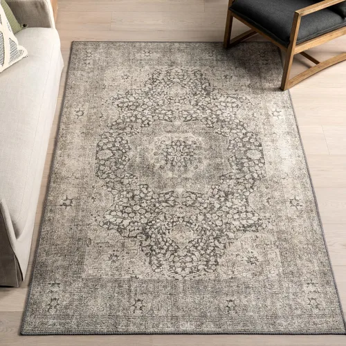 Vista 35 de nuLOOM Aether - Alfombra de área con medallón marrón, 8 x 10 pies Éter Marrón