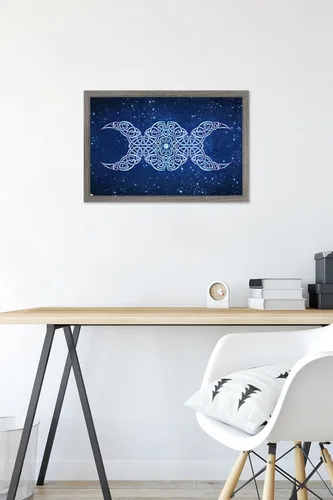 Vista 6 de Trends International Brigid Ashwood - Póster de pared de luna creciente, 22.4 pulgadas de largo x 14.7 pulgadas, versión enmarcada de madera