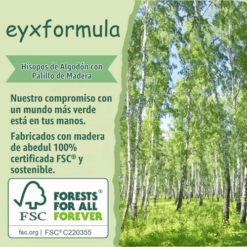 Vista 2 de Eyxformula 1000 unidades de hisopos de algodón puntiagudos, bastoncillos de algodón de 4 pulgadas para microblading con palos de madera, suministros
