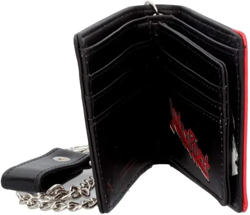 Vista 2 de Nemesis Now Judas Priest - Cartera de acero británica PU color negro 43in