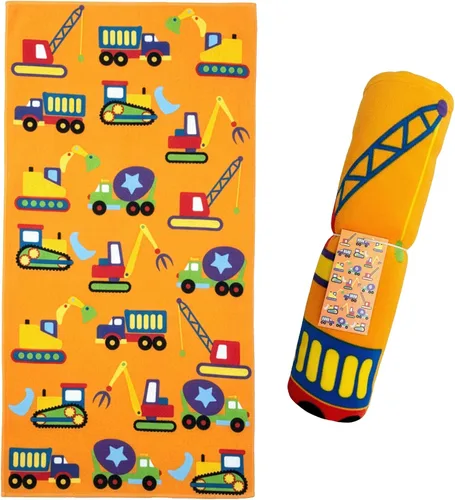 Vista 11 de Wildkin Toalla de playa para niños, 100% algodón, suave y absorbente, ideal para piscina y playa, animales salvajes Verde Oscuro