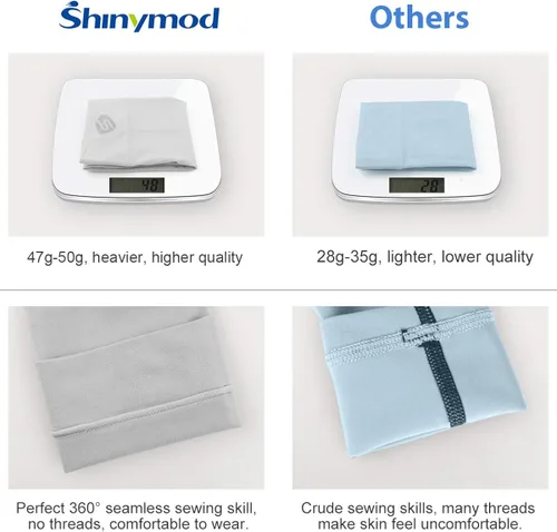 Vista 4 de SHINYMOD Mangas de protección UV para enfriar o calentar brazos para hombres y mujeres