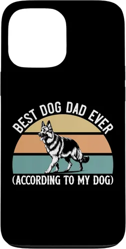 Vista 24 de German Shepherd Best Dog Dad Ever According to My Dog, GSD Case for iPhone XR
