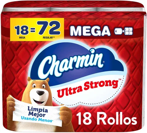 Vista 38 de Charmin Ultra Strong - Papel higiénico, Mega rollo, 18 rollos de 286 hojas por rollo