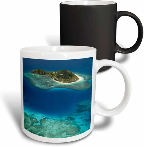 Vista 12 de 3dRose Danita Delimont – Fiji – matamanoa Isla, Arrecife de Coral, Mamanuca Islands, Fiji – oc01 dwa0165 – David Muro – Tazas, Negro/Blanco
