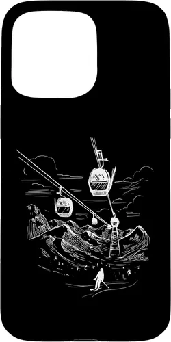 Vista 28 de iPhone 16 Ski Skiing Hobby Sport Snow Mountain Line Art Design Case
