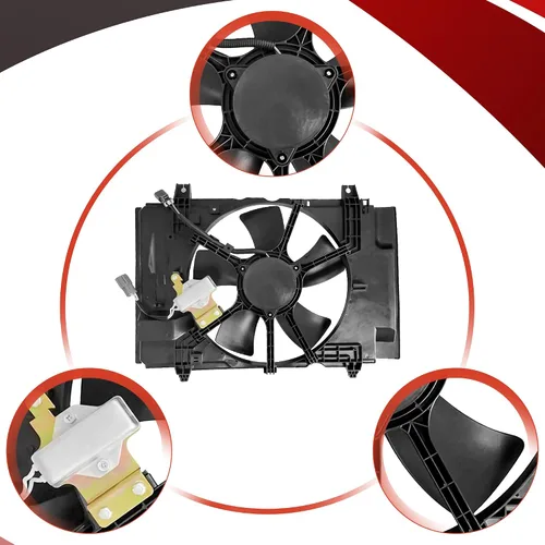 Vista 4 de PartsFlow Conjunto de ventilador de refrigeración del radiador para Nissan Versa 620-456 2007 2008 2009 2010 2011 2012