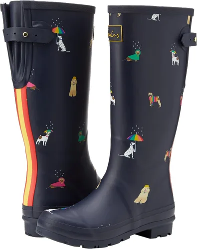 Vista 7 de Joules Welly Print - Perro arcoíris azul marino 6 B (M), Navy Rainbow Dog, 6