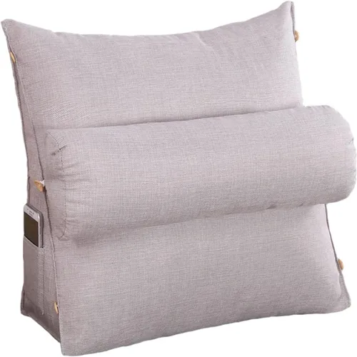 Vista 9 de Almohada de cuña para dormir después de una cirugía, almohada de lectura con soporte ajustable para el cuello para cama, sofá, cojín de espalda