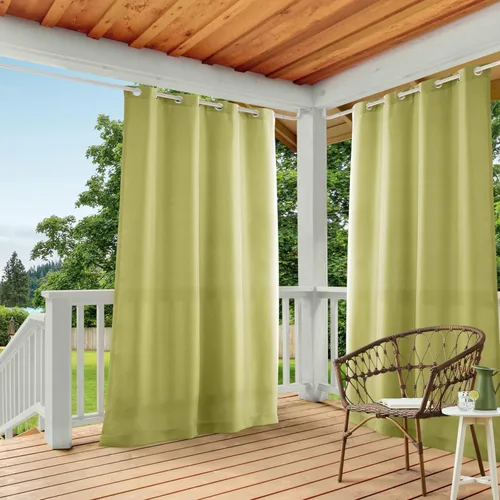 Vista 41 de Town & Country Basics Cabana - Cortinas pesadas para interiores y exteriores, opacidad de filtrado de luz con ojales en la parte superior, repelente