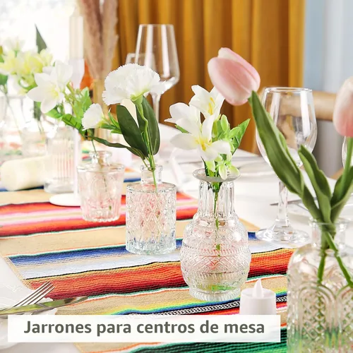 Vista 2 de Jarrones de Vidrio para Capullos en Juego a Granel de 30 Piezas, Pequeños Jarrones de Vidrio para Flores como Centros de Mesa de Boda para Mesas