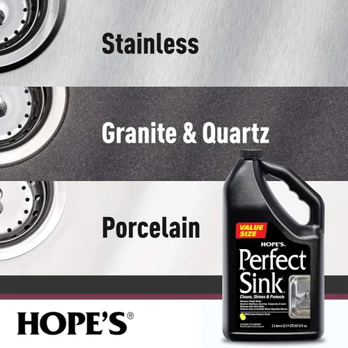 Vista 7 de HOPE'S Limpiador y Pulidor Perfecto para Fregaderos, Restaurador, Repelente al Agua, Elimina Manchas, Ideal para Acero Inoxidable Cepillado, Hierro