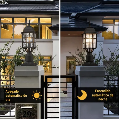 Vista 3 de Luces de poste al aire libre del anochecer al amanecer, lámpara de Sensor incluido