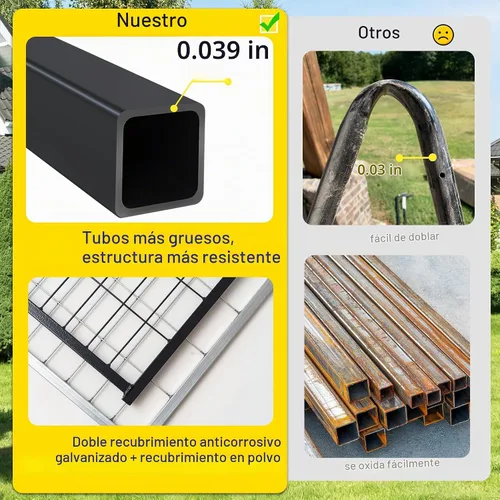 Vista 2 de Perrera para perros grandes, para exteriores, corralito para perros, casa de valla para patio, perrera resistente para perros con puerta