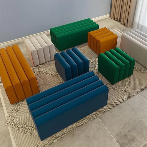 Vista 4 de Storage Benches Home Doorway Entry Shoe Change Stool Modern Checkroom Rectangular Stool Bedside Stool Clothing Store Sofa Stool Entrance Door Shoe
