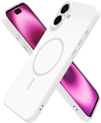 Vista 145 de Oakxco Funda de Silicona Mag Safe para iPhone 12 Pro Max, Funda Magnética Delgada y Fina Compatible con Carga Inalámbrica MagSafe, Bonita Funda