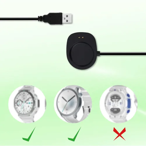 Vista 7 de 4 cargadores de repuesto para Amazfit T-Rex 3/Balance 2/Helio Strap/Balance, 102cm/3.35ft de largo USB Magnetic Watch Cable de carga Accesorios