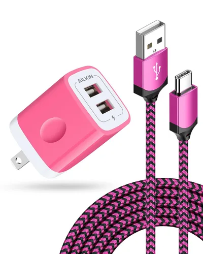 Vista 13 de AILKIN Cargadores de iPhone, [certificado Apple MFI] Cable Lightning trenzado de 6 pies de largo + cargador de pared USB, cable de alimentación