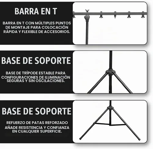 Vista 3 de Chauvet DJ CH06 soporte ligero para Iluminación con barra en T