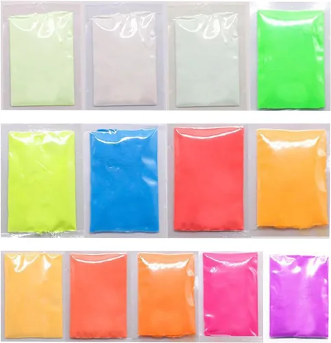 Vista 12 de 12 piezas de pigmento brillante en polvo de mica en polvo de mica de color nacarado en escamas de resina epoxi polvo luminoso para kit de limo