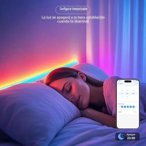 Vista 4 de MIWISE Tira de luz LED RGB Smart IC COB, luz de cinta LED flexible de 20 pies, tira RGB direccionable WS2811 con control de aplicación/modo