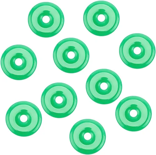Vista 8 de NBEADS 10 dijes de piedras preciosas de dona de 10 estilos, 0.709 in, teñidos planos, redondos, mezclados, naturales y sintéticos, colgantes