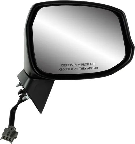 Vista 2 de Fit System Espejo lateral del pasajero para Honda Civic Coupe, modelo Sedán, negro texturizado con cubierta PTM, plegable, potencia