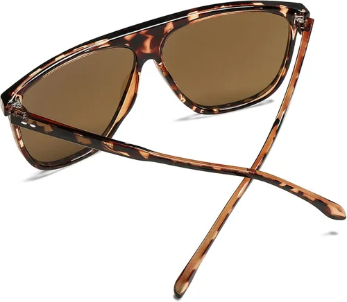 Vista 5 de Gafas de sol de gran tamaño vintage para mujeres hombres, moda marco grande sombras UV400 protección