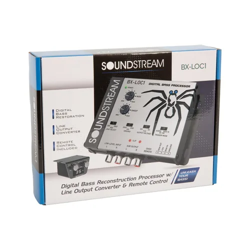 Vista 7 de Soundstream Procesador de graves premium con controlador de línea/convertidor de línea para audio de automóvil, salida de alto voltaje, impulso