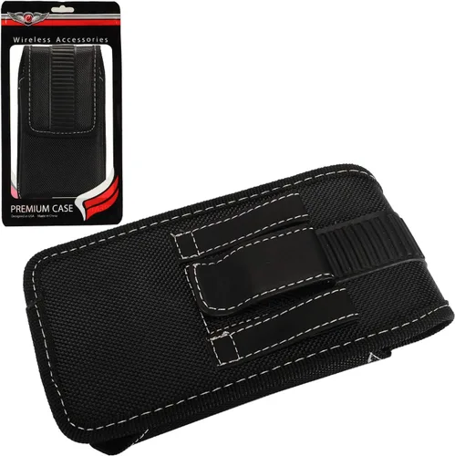 Vista 8 de Funda de nailon para teléfono celular para Samsung Galaxy S10e S20 S21 S22 S23 S24 S25 iPhone SE (2020/2022) 12/13/14/15/16/ Pro - Funda vertical
