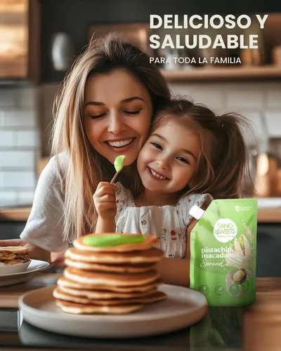 Vista 2 de Crema de pistacho para untar sin azúcar, saludable, cetogénico, vegano, sin gluten, sin aceite de palma, natural, sin lácteos, aperitivo bajo
