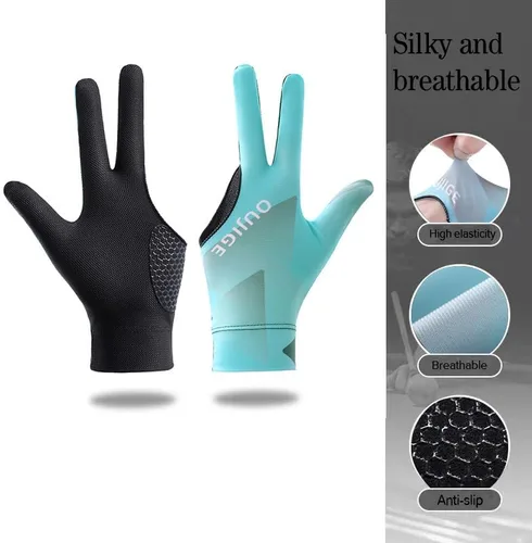 Vista 4 de Piece - Guantes de billar transpirables de 3 dedos para un control suave y preciso, izquierdo, individual