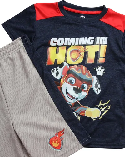 Vista 3 de Nickelodeon Conjunto de ropa para bebé, 2 piezas, camiseta de manga corta y pantalones cortos, traje para niños pequeños