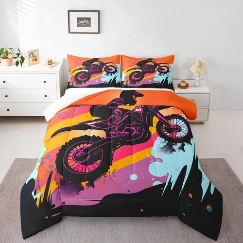 Vista 52 de Erosebridal Juego de edredón de hojas de cannabis, juego de ropa de cama de marihuana con estampado colorido de plantas, decoración bohemia de 2