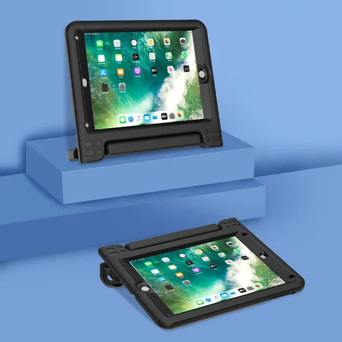 Vista 9 de AVAWO funda para iPad 9.7" 2017, para niños., Negro