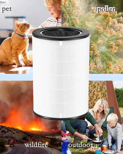 Vista 7 de Paquete de 2 filtros AP-T45 AP-40FT de repuesto, filtro HEPA verdadero compatible con Homedics Total Clean 5 en 1 purificador de aire AP-T40FL