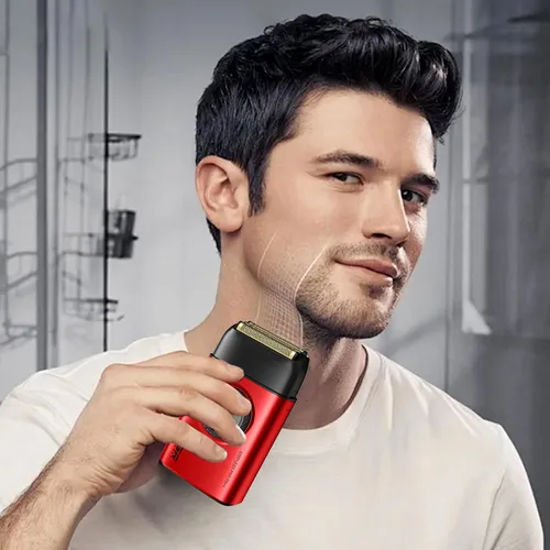 Vista 9 de VGR Juego de cortapelos y recortadoras profesionales de peluquería para hombres, afeitadora de lámina de triple hoja flotante, kit de corte