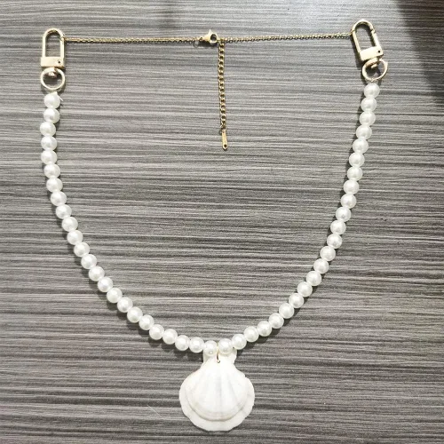 Vista 2 de Collar de perlas de imitación de 0.315 pulgadas, collar redondo de perlas de imitación para mujer, collar de perlas de boda, collar de cuentas