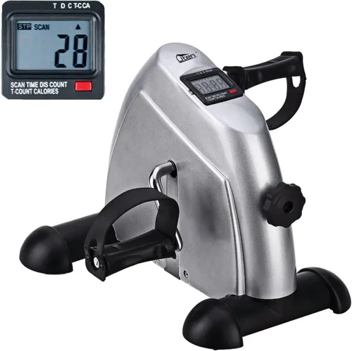 Vista 8 de Mini bicicleta de ejercicio, ejercitador de pedal de bicicleta Uten para debajo del escritorio, ejercitador de peddler