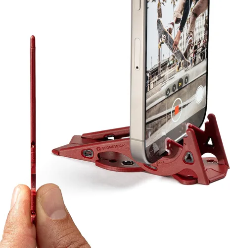 Vista 10 de GEOMETRICAL Trípode de bolsillo PROv2 - Soporte tamaño tarjeta, para iPhone, kit universal azul alienígena